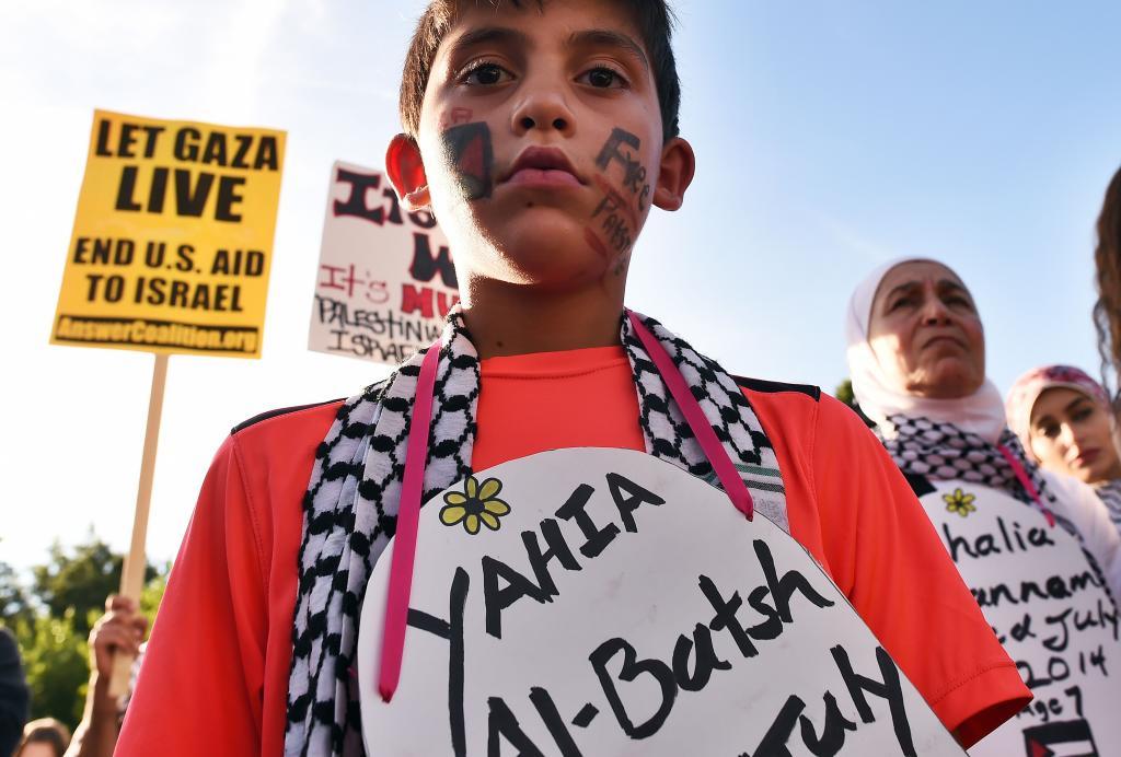 Protestas a favor de Palestina en varias ciudades - Un niño se une a ...
