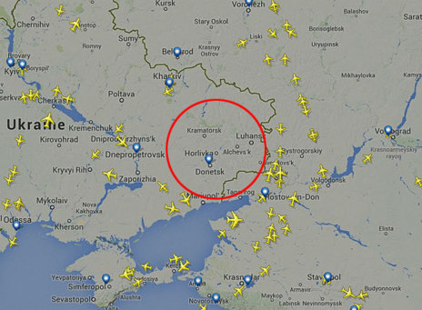 avión derribado ucrania