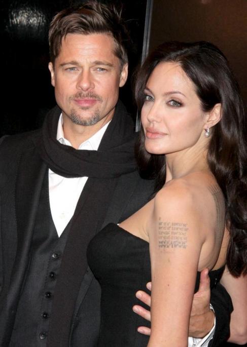 Brad Pitt y Angelina Jolie en una de sus apariciones pblicas.