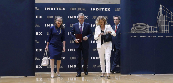 El presidente de Inditex, Pablo Isla, durante la Junta General de...