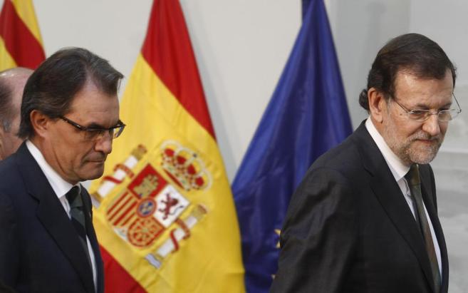 El presidente de la Generalitat, Artur Mas, y el presidente del...