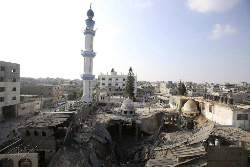 Vista general de los restos de una mezquita