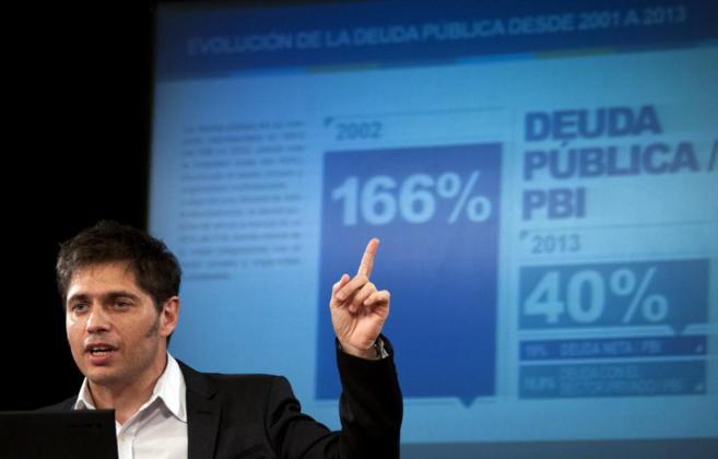 El ministro argentino de Economía, Axel Kicillof, durante una rueda...