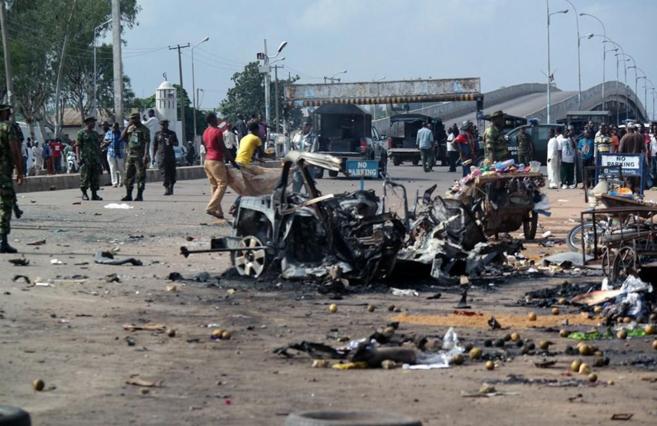 Coche bomba que ha explotado en la ciudad de Kaduna
