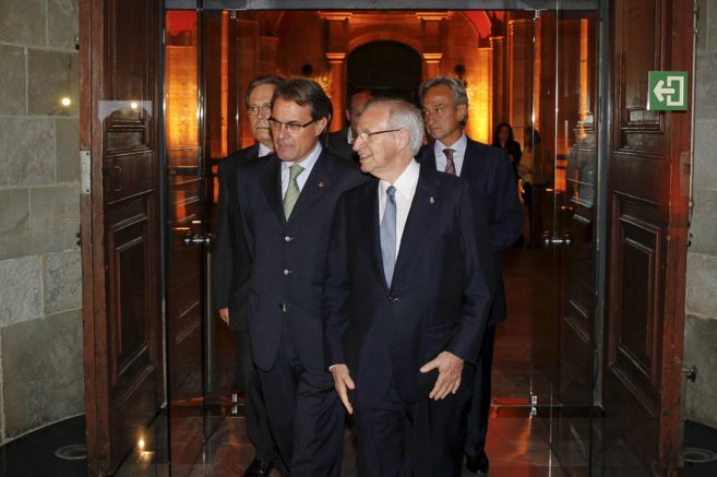 Miquel Valls y el president de la Generalitat, Artur Mas