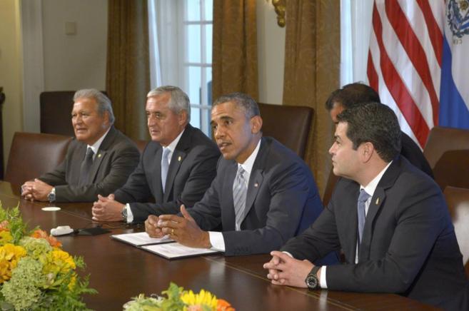 Barack Obama, se rene con sus homlogos de El Salvador, Honduras y...