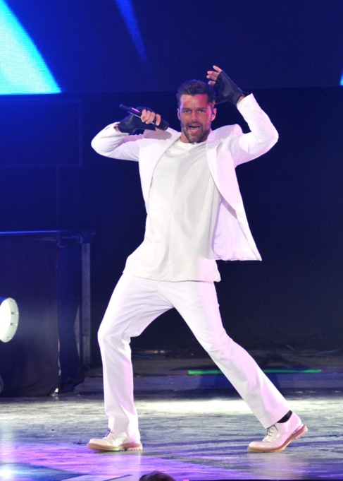 Ricky Martin, durante su concierto del festival marbell Starlite....
