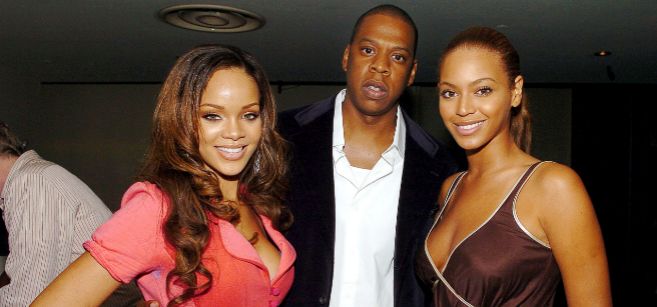 Rihanna, junto a Beyonc y Ja-Z, en una imagen de archivo.