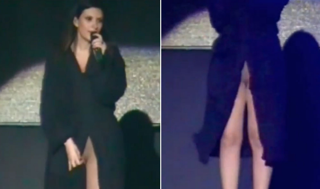 El embarazoso momento de Laura Pausini en el concierto de Lima.