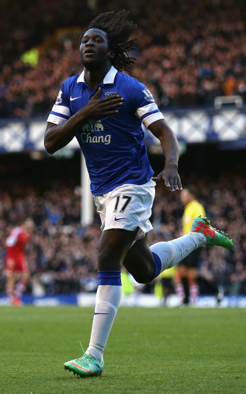 Lukaku celebra un gol con el Everton la pasada campaa.
