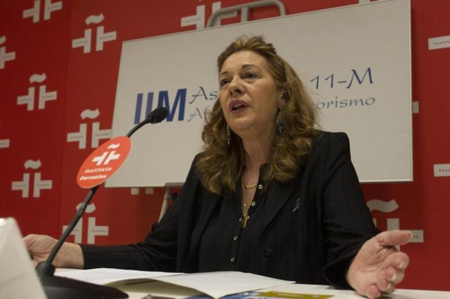 La presidenta de la Fundacin 11-M, Pilar Manjn, durante un acto el...
