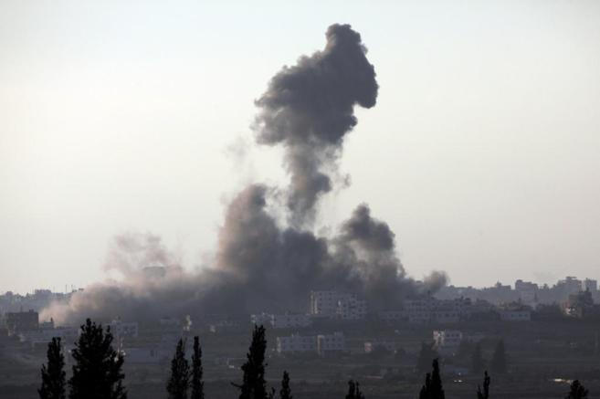 Imagen de un bombardeo sobre Gaza.