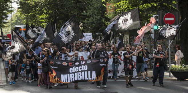 Manifestacin de apoyo al Bilbao Basket del pasado 29 de julio.