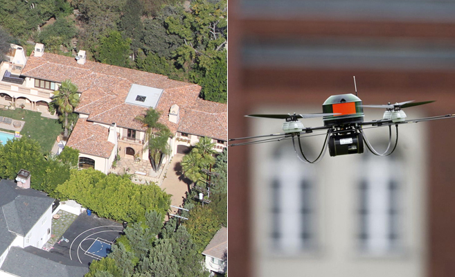 Imagen de la casa de Miley Cyrus junto a un dron, la ltima tcnica...