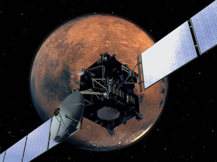 Noviembre de 2002. Rosetta oscila alrededor de Marte.
