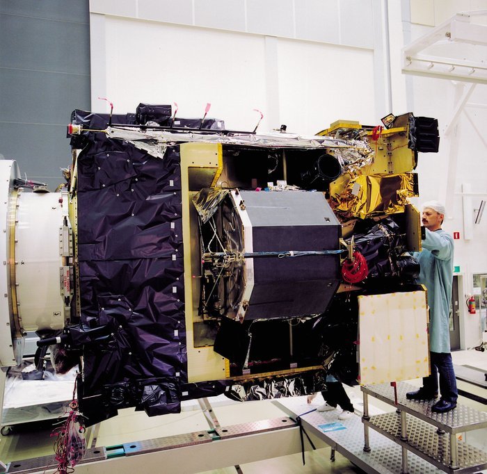 Febrero de 2002. Preparacin de la sonda espacial 'Rosetta'.