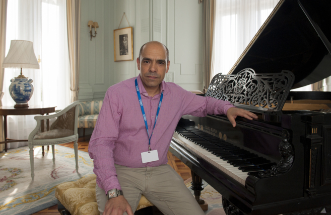 El pianista cubano Victor Rodrguez hoy en Santander