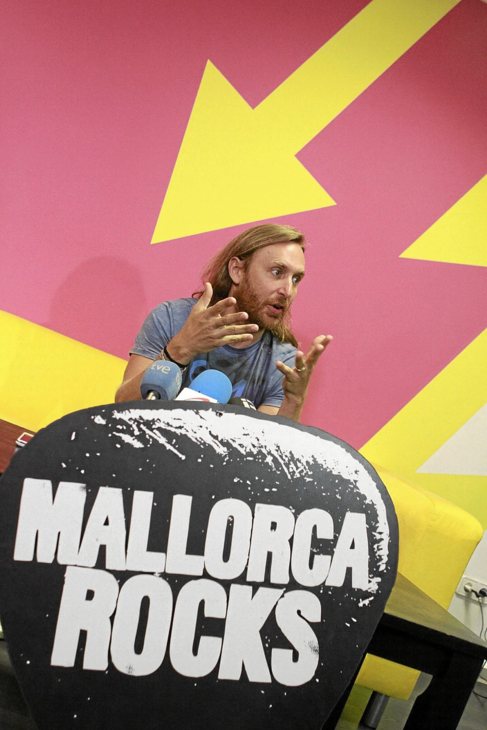 David Guetta en la rueda de prensa anterior a su actuacin en el...