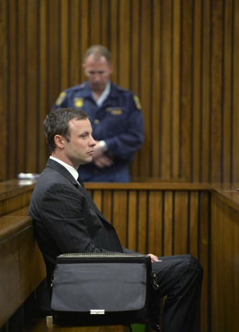 Oscar Pistorius, en la ltima sesin del juicio.