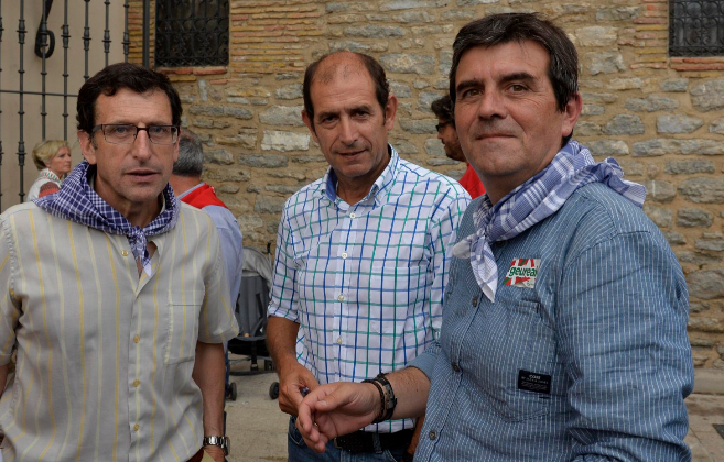 El director de la Ertzaintza, Gervasio Gabirondo, Jorge Aldekoa y Josu...