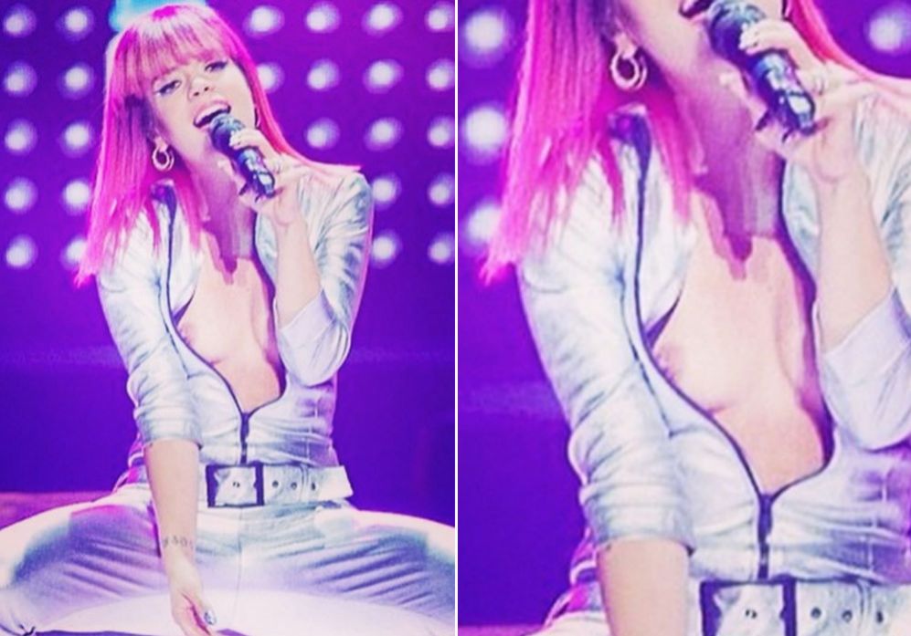 Durante un show del 'Bangerz Tour' de Miley Cyrus, la cantante Lily...