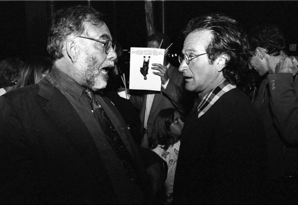 Junto a Francis Ford Coppola en el estreno de 'Jack', en 1996.