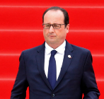 El presidente francs, Franois Hollande, en Lieja.