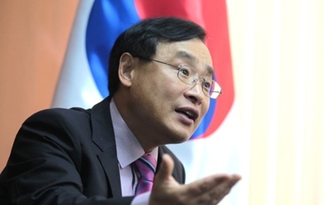 El diplomtico coreano, durante un encuentro.
