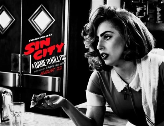 Lady Gaga, como la camarera Bertha, en el cartel de 'Sin City...