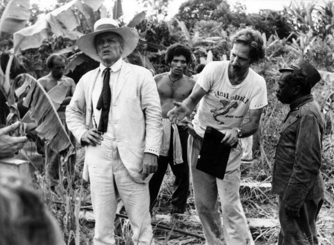 Klaus Kinski y Werner Herzog en un momento del rodaje.