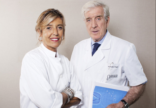 El gineclogo Pedro Barri, 65 aos, y la biloga Anna Veiga, 57.