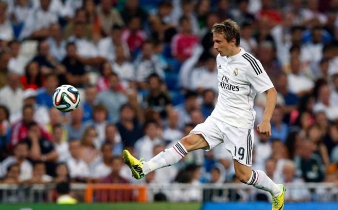 Luka Modric, en una accin del partido de ida de la Supercopa de...
