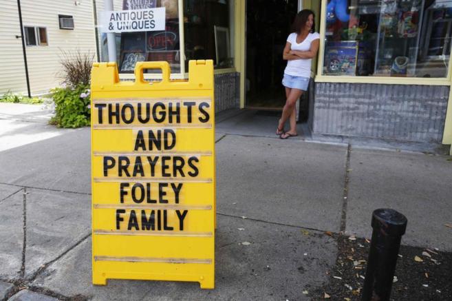 Muestras de recuerdo a Jim Foley y de apoyo a su familia New Hampshire