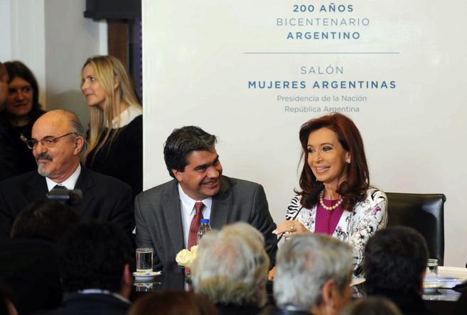 Cristina Fernndez y el Jefe de Gabinete del Gobierno, Jorge...