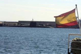 El submarino nuclear 'HMS Talent', en Gibraltar.