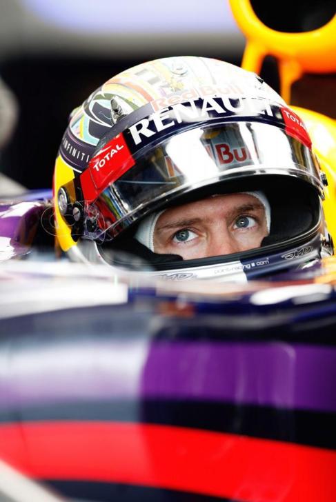 Vettel, durante los libres en Spa.