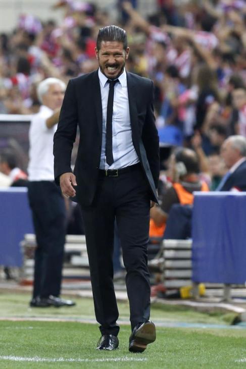 Simeone, durante el partido contra el Real Madrid.