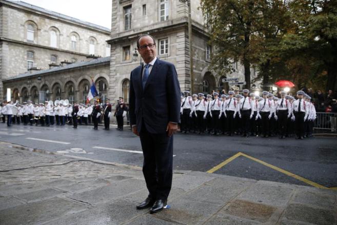 El presidente francés, François Hollande, este lunes en París