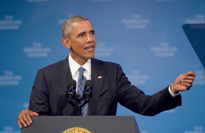 Barack Obama durante la convencin ante  la Legin Estadounidense