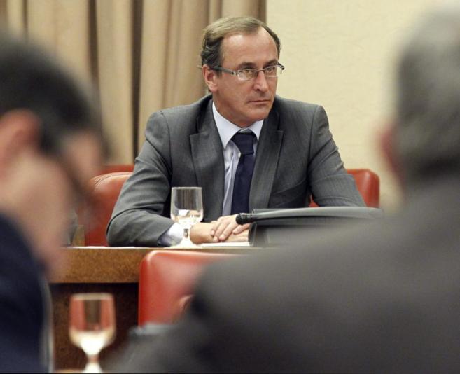 Alfonso Alonso, portavoz del PP en el Congreso, durante la reunin de...