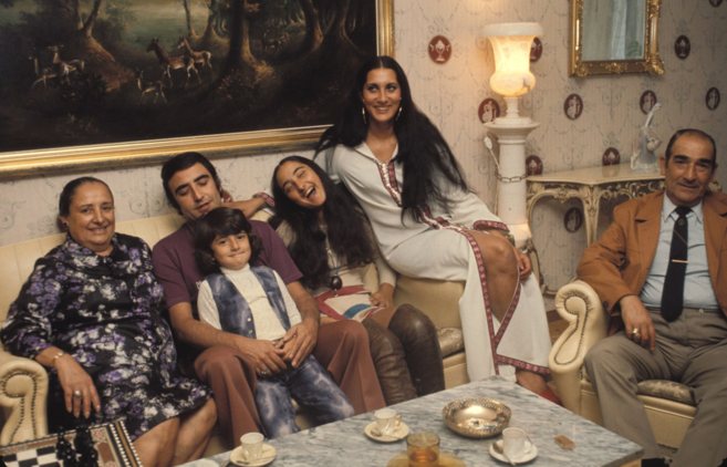 El cantante, junto a parte de su gran familia, en 1970.