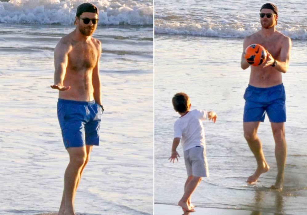 Xabi alonso junto a su hijo jon durante unas... | Loc | EL MUNDO