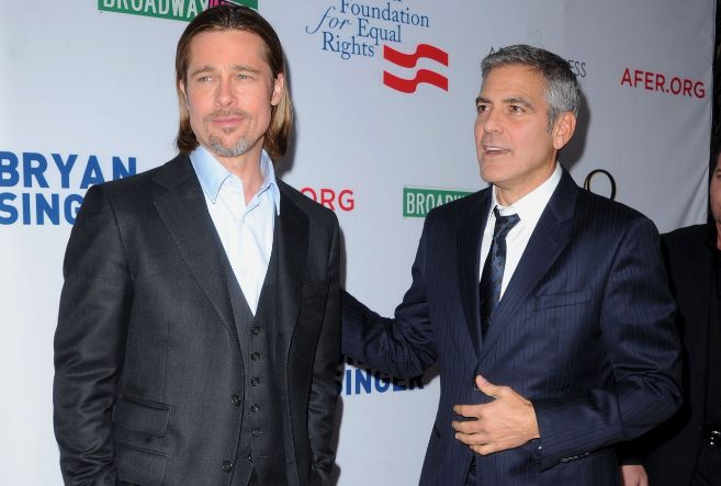 Pitt y Clooney, en una imagen de archivo.