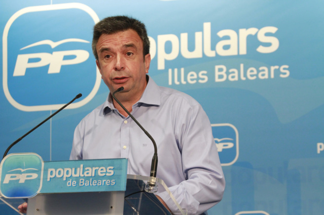 El secretario general del PP en Baleares Miquel Vidal en rueda de...