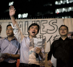 Los cabecillas del movimiento Occupy Central lanzan la campaa de...