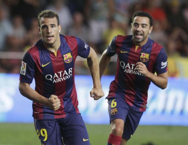 Sandro, tras marcar el gol de la victoria frente al Villarreal en El...