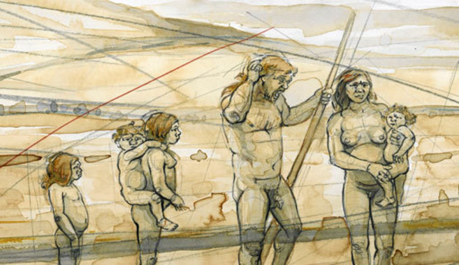 Ilustracin de Mi primer libro de la Prehistoria de Juan Luis Arsuaga