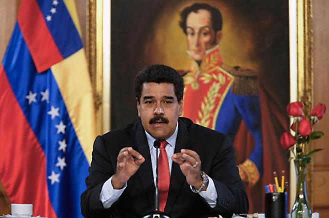 El presidente de Venezuela, Nicols Maduro, durante el anuncio de sus...