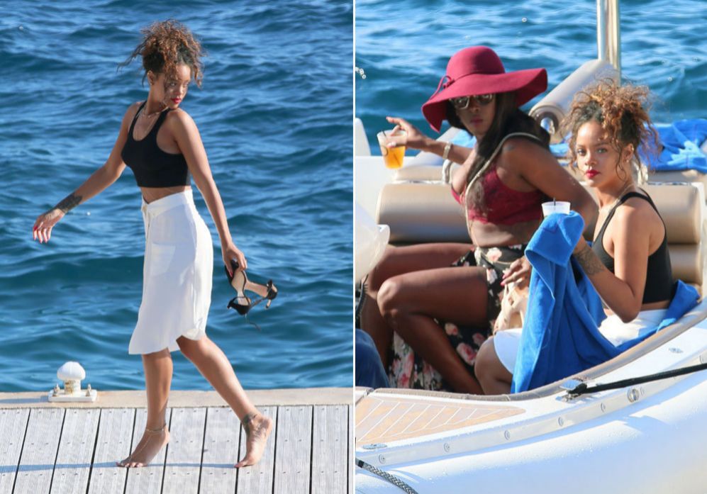La cantante Rihanna exprime sus vacaciones en la Costa Azul con...