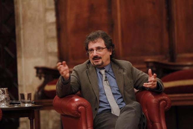 Albert Sánchez Piñol, autor de 'Victus', durante una entrevista.